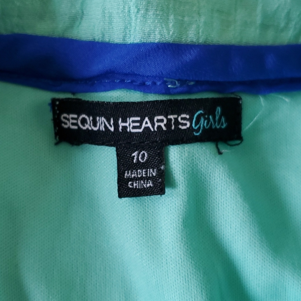 Girls Sequin Hearts dress size 10 - Picture 3 of 5